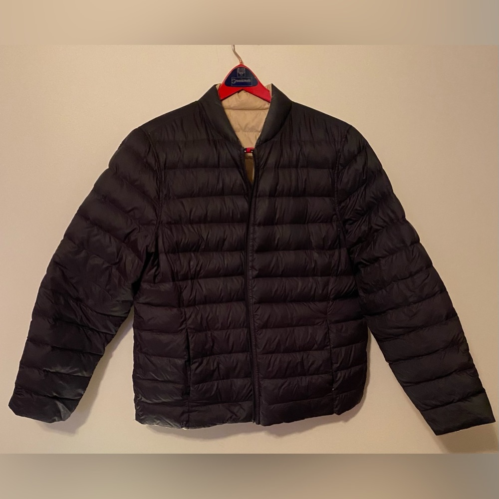Lands End black/cream puffer jacket L - Picture 3 of 17